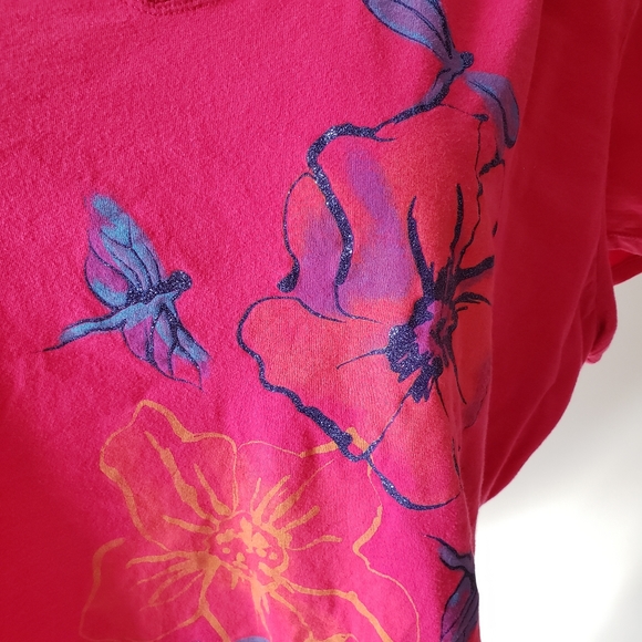 Just my Size Plus Size 4X Cotton Pink Tshirt - Picture 4 of 7